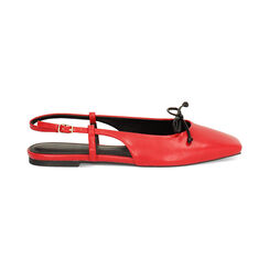 Ballerine slingback donna rosse con punta quadra, Primadonna, 254939201EPROSS035, 001 preview