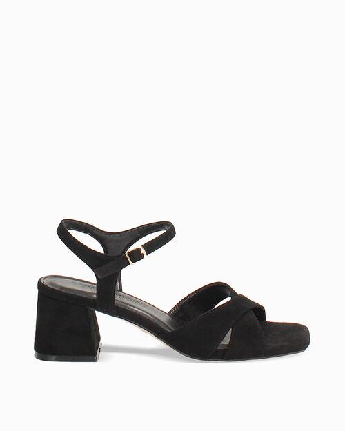 ZAPATOS SANDALIA MICROFIBRA NERO, BLACK