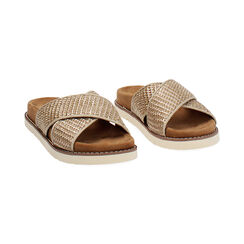 Sandali bassi donna beige in raffia, Primadonna, 25P347702RFBEIG036, 003 preview