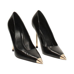 Décolleté nera con stampa cocco tacco 11 cm, Primadonna, 262188802CCNERO035, 002 preview