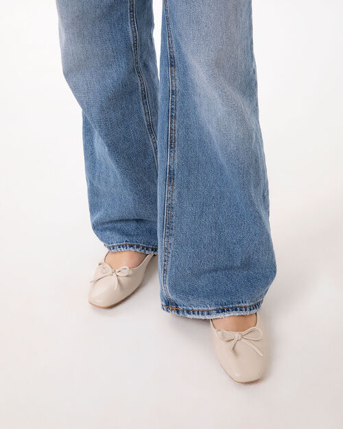 Ballerine panna con dettagli delicati, CREAM