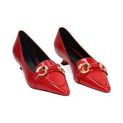 Décolleté rosse in naplak, tacco 3,5 cm, Primadonna, 244922901NPROSS035, 002 preview