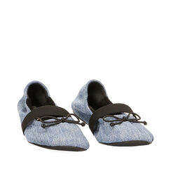 WOMEN SHOES BALLERINA FABRIC JEAN, Nueva Coleccion Zapatos, 224999201TSJEAN035, 002a