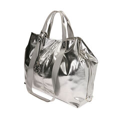 Borsa a spalla argento laminato, Primadonna, 212392506LMARGEUNI, 002a