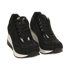 Zapatillas en lycra color negro, cuña 6 cm , REBAJAS, 16A718206LYNERO036, 002 preview
