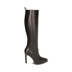 Stivali platform neri, tacco 11,4 cm, 222101600EPNERO041, 001a
