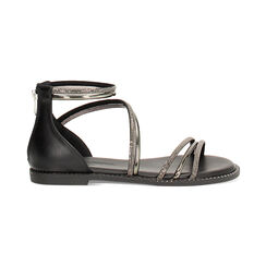 Sandales bas femme noires miroir avec pierres, Primadonna, 254965520SRNERO035, 001 preview