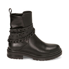 Stivaletti bikers neri con catene, Primadonna, 220605940EPNERO035, 001 preview