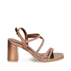 Sandale à talon cuivrée pour femme de soirée, Primadonna, 254946303LPRAME035, 001a
