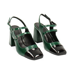 Décolleté slingback vertes, Primadonna, 244941912NPVERD036, 002 preview