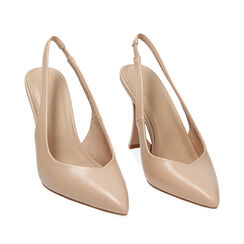 Tacones beige de cuero, Special Price, 232102602EPBEIG035, 002a