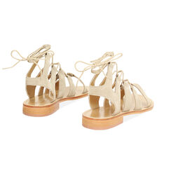 Sandalias planas de ante taupe para mujer, Primadonna, 25B814004CMTAUP036, 004 preview