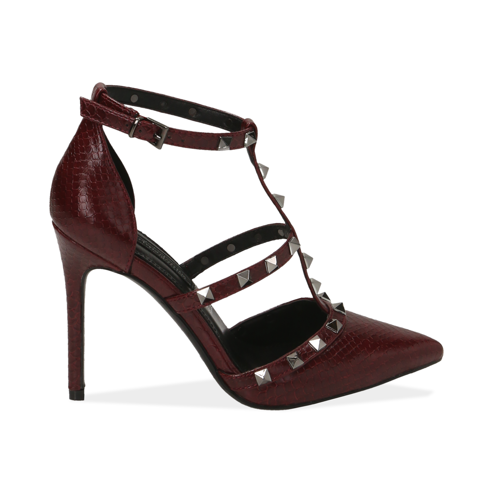 SANDALI SCARPE ZARA pelle tacco bordeaux - EUR 29,00 | PicClick IT
