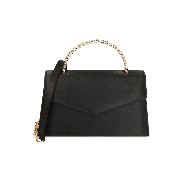 Mini bag donna nera in raso Primadonna Collection