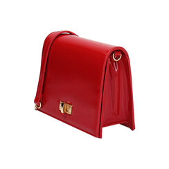 Borsa donna a tracolla rossa in vernice, Primadonna, 255126053VEROSSUNI, 003 preview