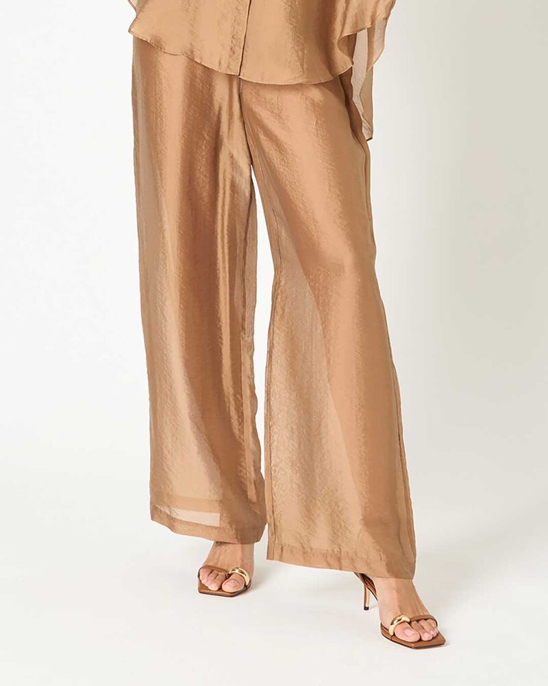 Pantalone donna bronzo in tessuto image number null
