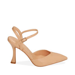 Décolleté slingback nude, tacco 9,5 cm, Primadonna, 212126321EPNUDE035, 001a