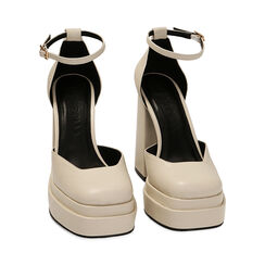 Décolleté platform panna, tacco 12 cm, Primadonna, 222150401EPPANN035, 002 preview