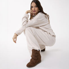 Sneakers marroni tacco 7 cm, Primadonna, 270625801MFMARR036, 002 preview