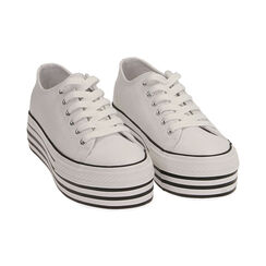 Sneakers bianche in canvas, SPECIAL SALE, 172642102CABIAN036, 002 preview