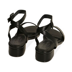 Sandali neri con cinturino, Primadonna, 214891903EPNERO035, 003 preview