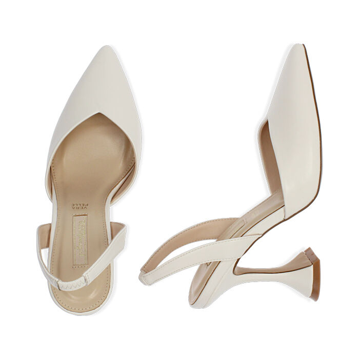 Slingback donna panna, tacco 10,5 cm | Primadonna Collection