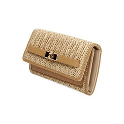 Portefeuille femme beige en raphia, Primadonna, 255700501RFBEIGUNI, 002 preview