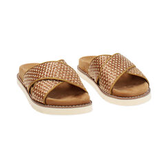 Sandali bassi donna marroni in raffia, Primadonna, 25P347702RFMARR036, 003 preview