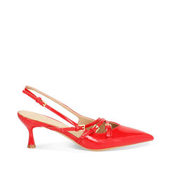 D&eacute;collet&eacute; slingback de mujer rojas con correas, Primadonna, 252118220VEROSS036, 001a