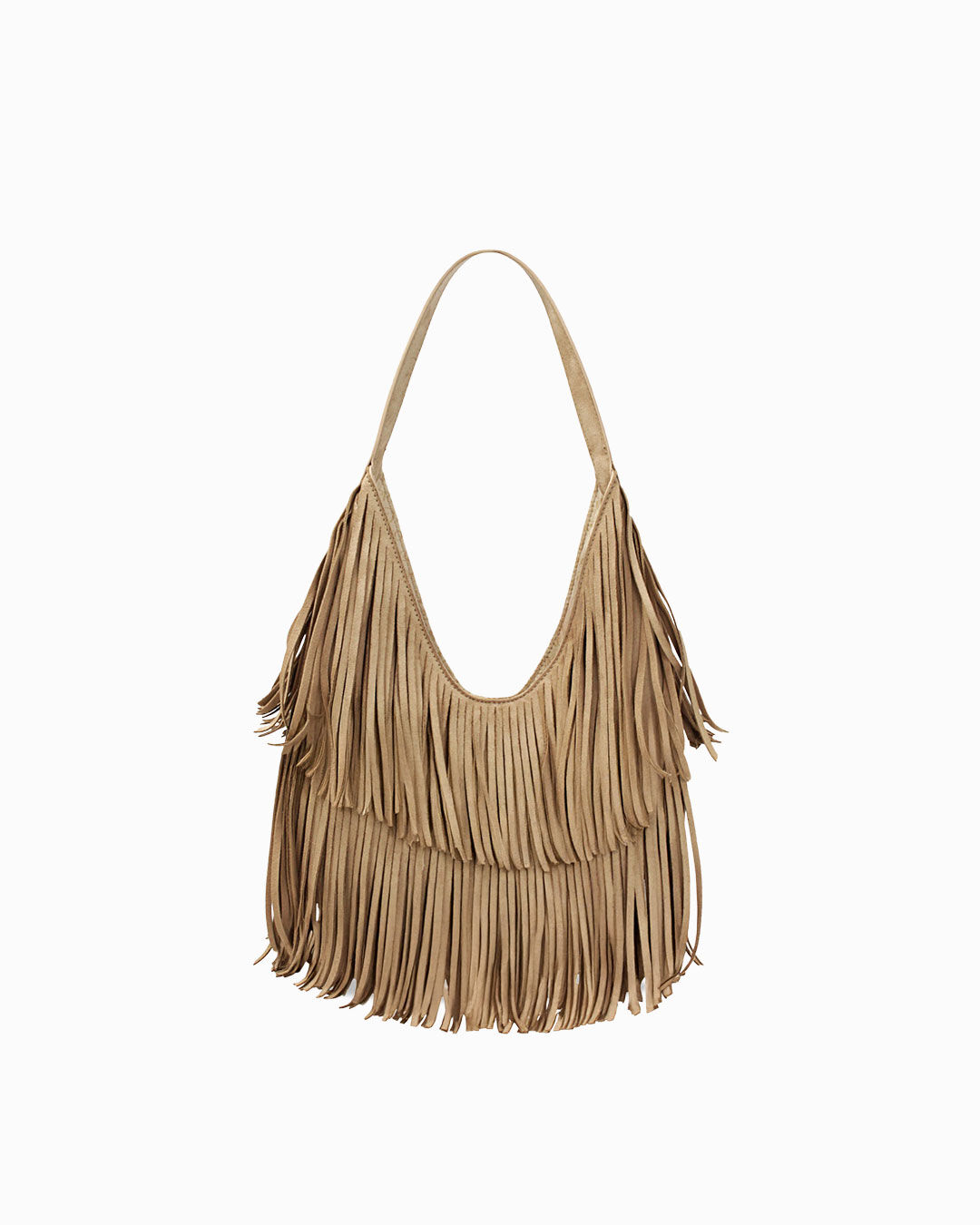 Borsa a spalla taupe con eleganza senza tempo