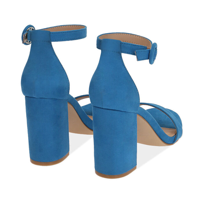 Sandali turchesi in microfibra, tacco 9 cm | Primadonna Collection