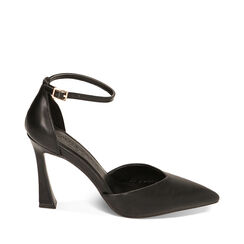 Décolleté cinturino nere, tacco 9,5 cm, Primadonna, 222159707EPNERO035, 001a