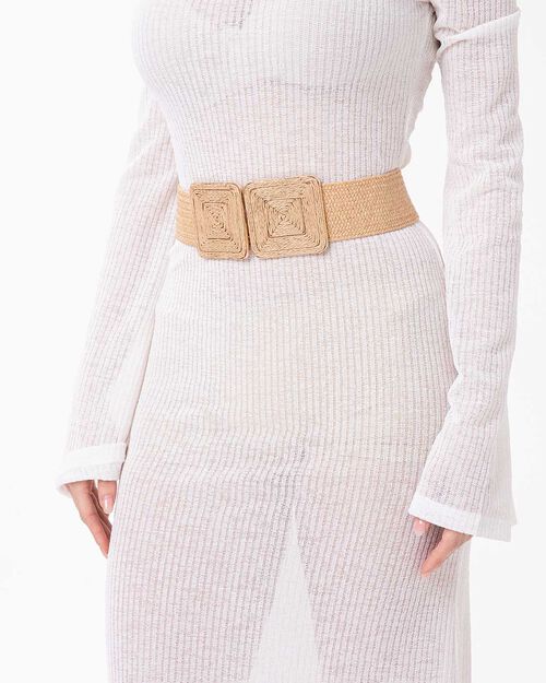 Cintura estiva beige, BEIGE