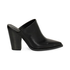 Sabot donna neri, tacco largo 9,5 cm, Primadonna, 253086318EPNERO039, 001 preview