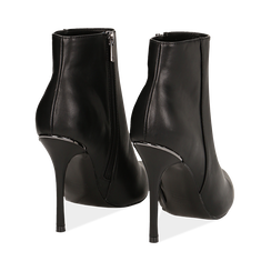 Ankle boots neri in eco-pelle, tacco 10, 50 cm , Scarpe, 142168616EPNERO036, 004 preview