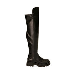 Bottes overknee noires, talon 5 cm , Primadonna, 180610123EPNERO036, 001a