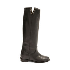 WOMEN SHOES BOOTS LEATHER NERO, Primadonna, 22L601105PENERO035, 001a