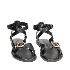 Sandalias planas negras, Primadonna, 234922081EPNERO035, 002a