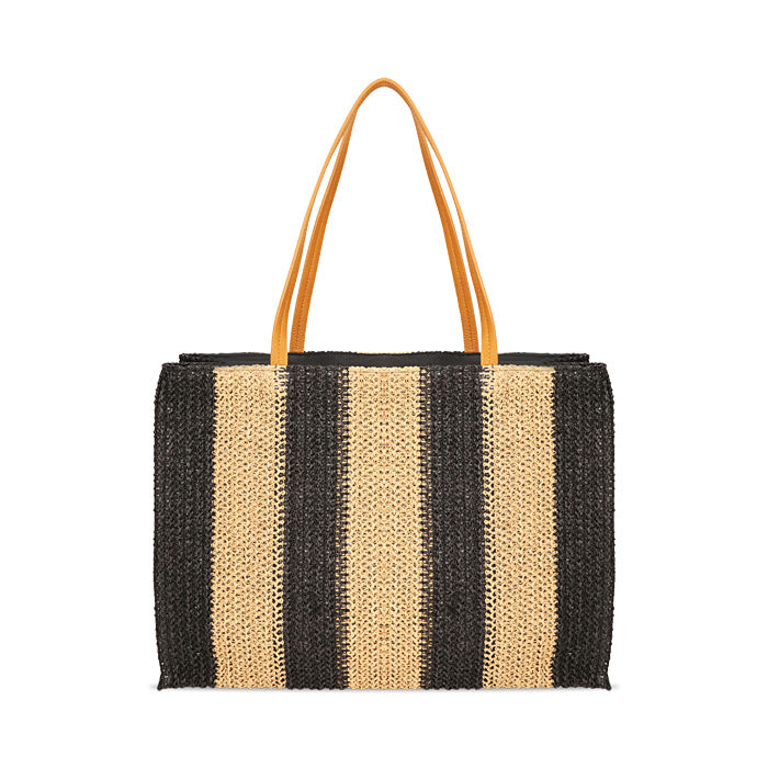 Borsa in on sale paglia nera