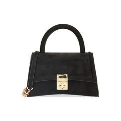 Mini bag noire en microfibre, Fin de Collection, 245125876MFNEROUNI, 001 preview