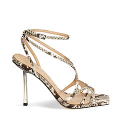 Sandales beige avec talon de 9,5 cm, Primadonna, 272102101PTBEIG035, 001a