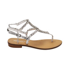 Sandali infradito argento laminato, Primadonna, 214916802LMARGE035, 001 preview