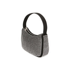 Mini hobo bag nera con strass, Primadonna, 225124480LYNEARUNI, 002 preview