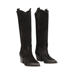 Stivali in camoscio neri, Primadonna, 24L600101CMNERO035, 002 preview