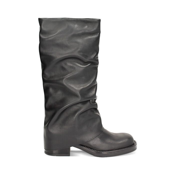 CALZATURA BIKER PELLE NERO, Primadonna, 24A572025PENERO036