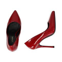 D&eacute;collet&eacute; rosse in vernice, tacco 11 cm , Scarpe, 142146861VEROSS035, 003 preview