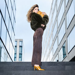 Zueco ocre brillante con tacón de 10 cm, Primadonna, 262188522EUOCRA036, 002 preview