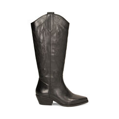 WOMEN SHOES BOOTS LEATHER NERO, Primadonna, 23B810823PENERO035, 001a