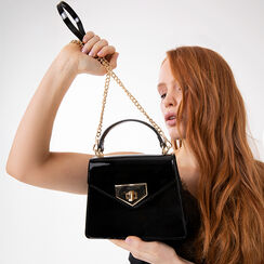 Mini bag nera con tracolla removibile, Borse, 275126728VENEROUNI, 002a