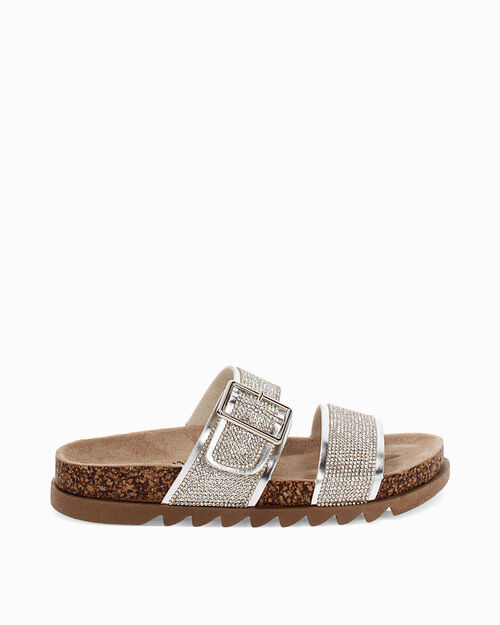 Fussbett argento con pietre scintillanti, SILVER
